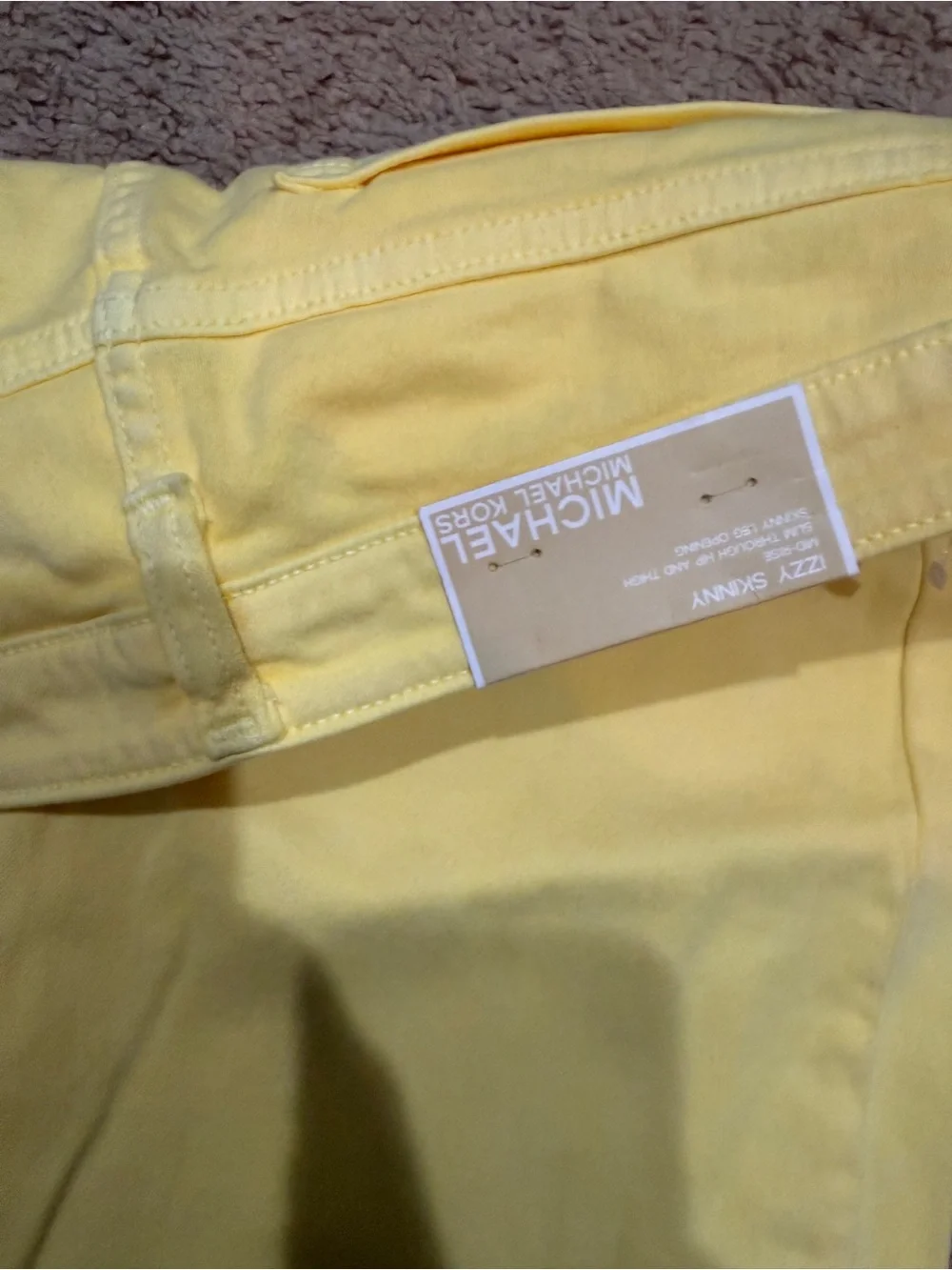 Michael Kors Women's Bright Yellow Skinny Jeans